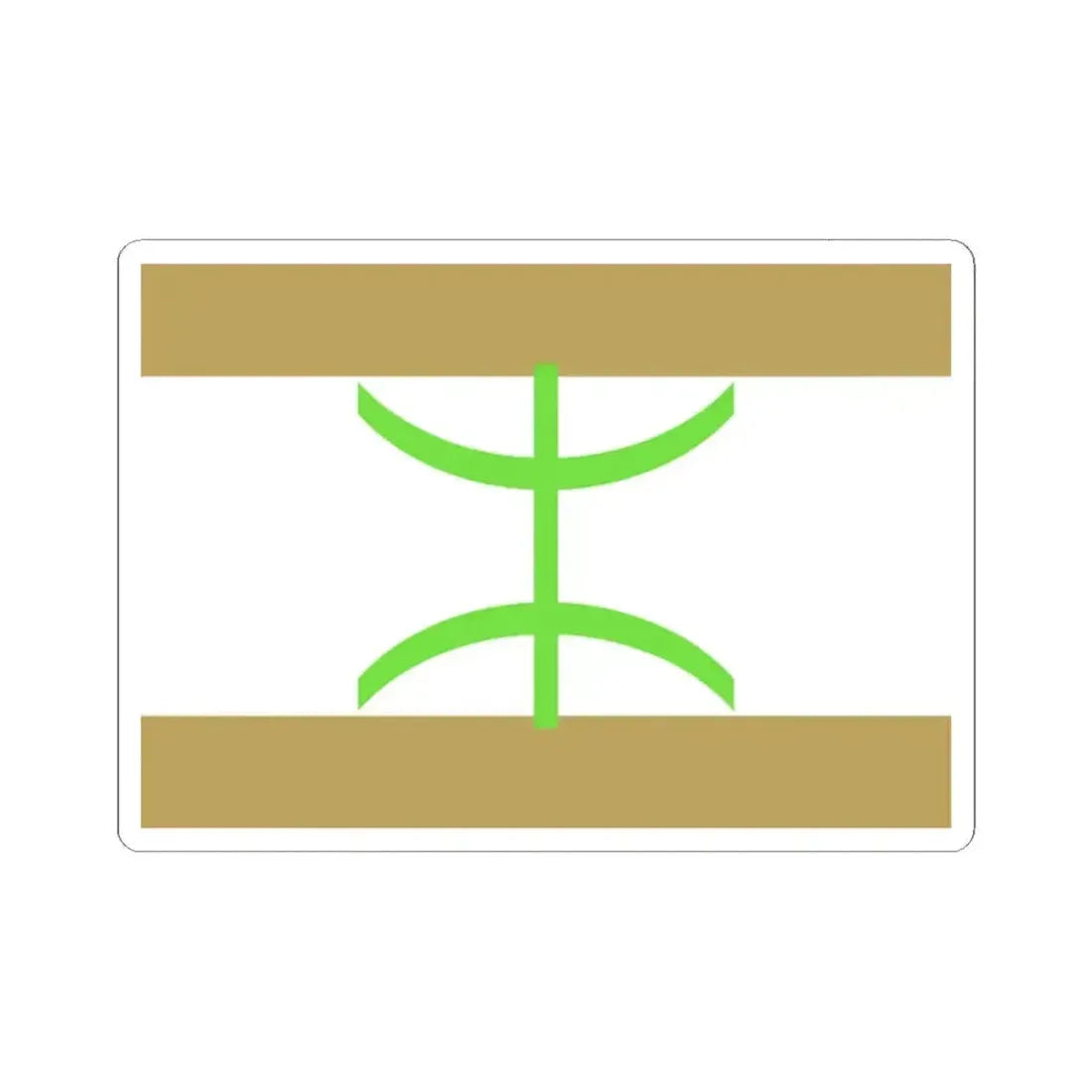 Flag of The Mozabite people - STICKER Vinyl Kiss-Cut Decal 2 Inch White - The Sticker Space