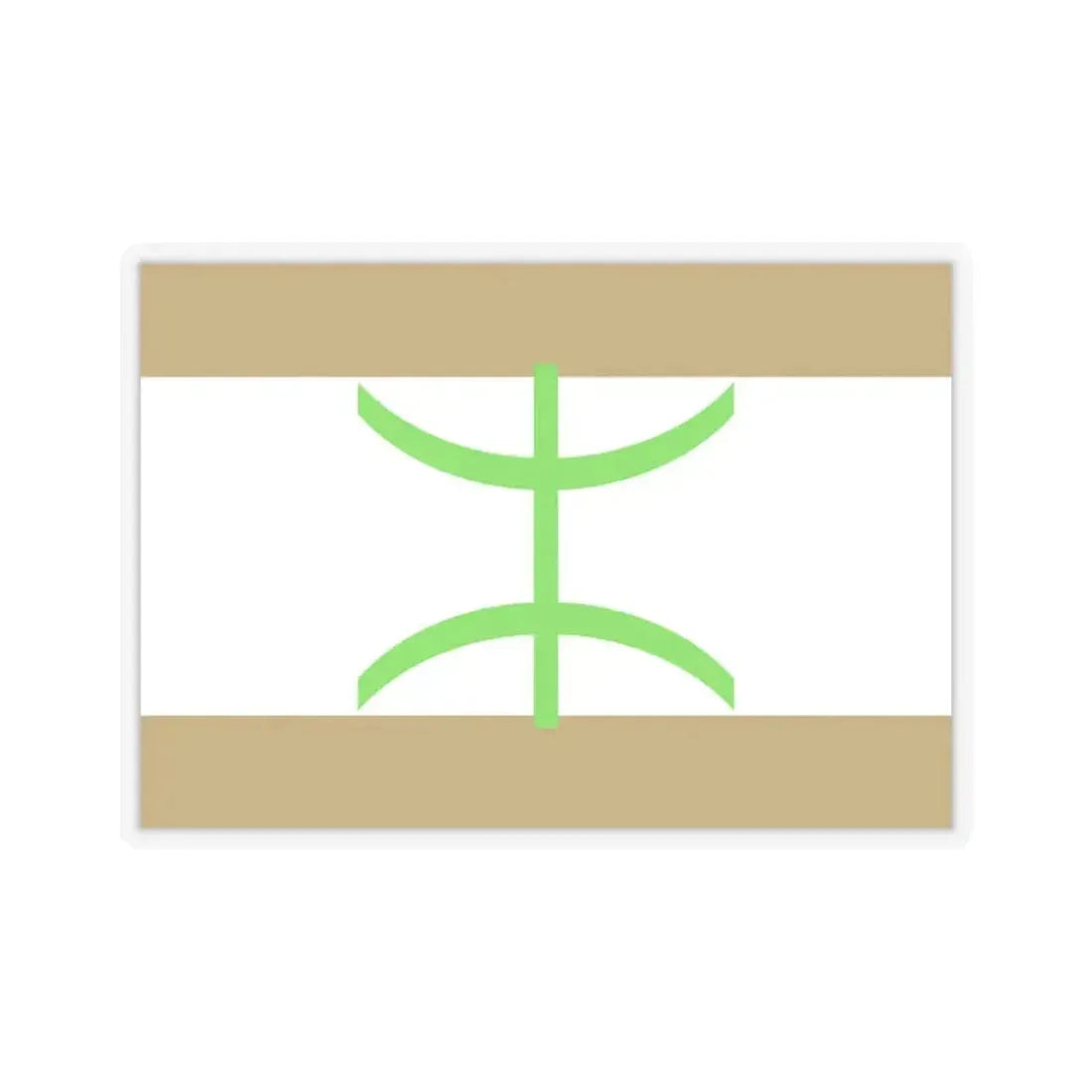 Flag of The Mozabite people - STICKER Vinyl Kiss-Cut Decal 3 Inch Transparent - The Sticker Space