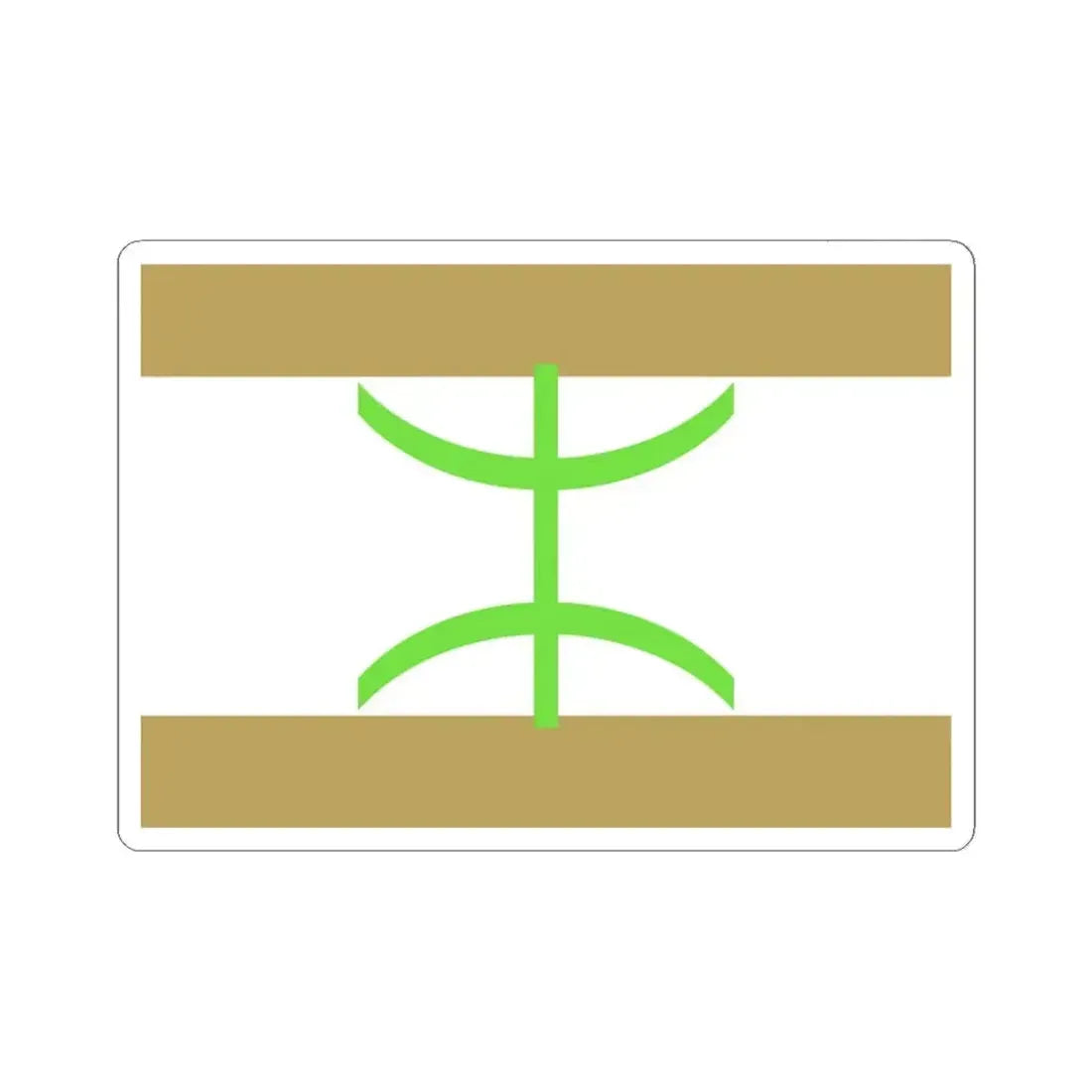 Flag of The Mozabite people - STICKER Vinyl Kiss-Cut Decal 3 Inch White - The Sticker Space