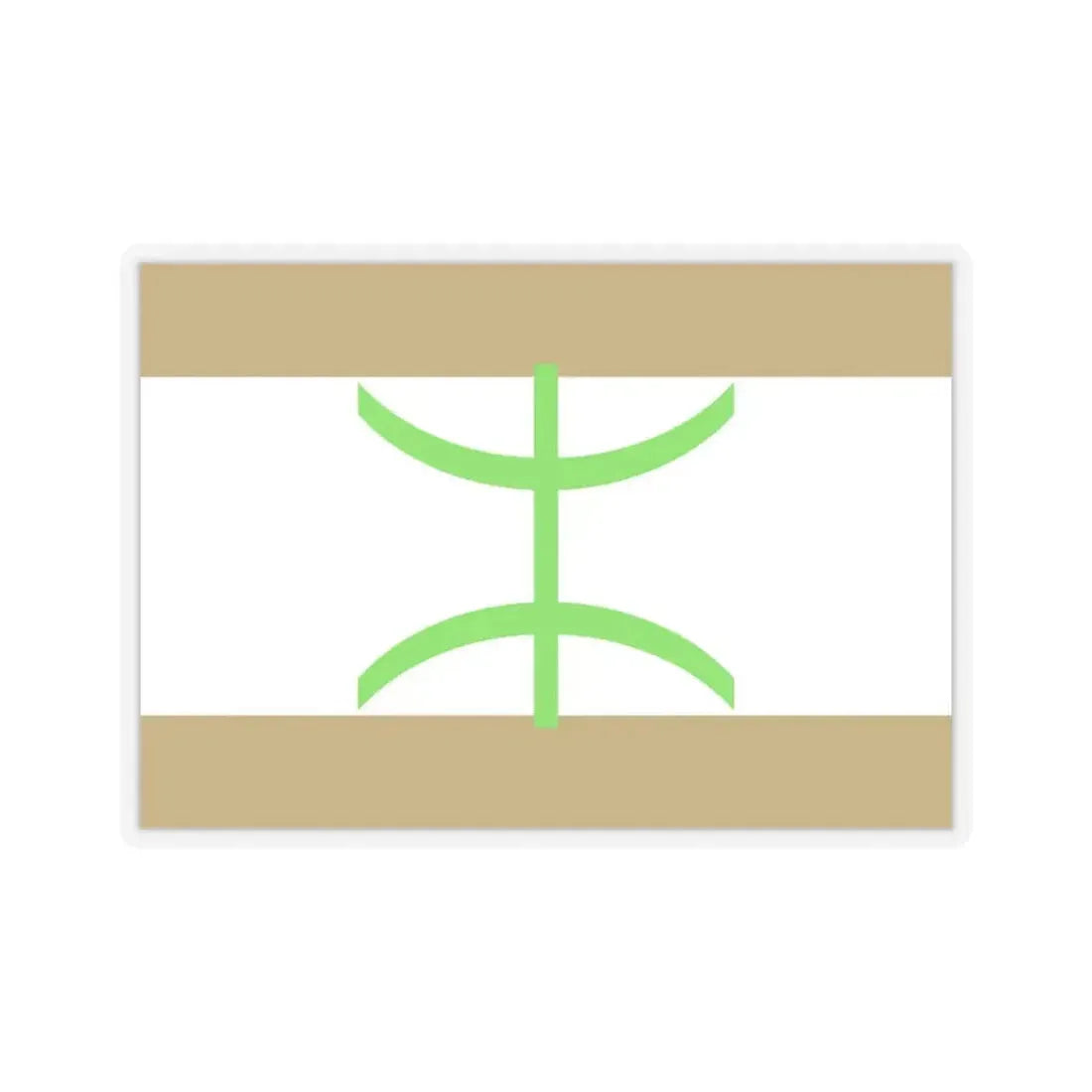 Flag of The Mozabite people - STICKER Vinyl Kiss-Cut Decal 4 Inch Transparent - The Sticker Space