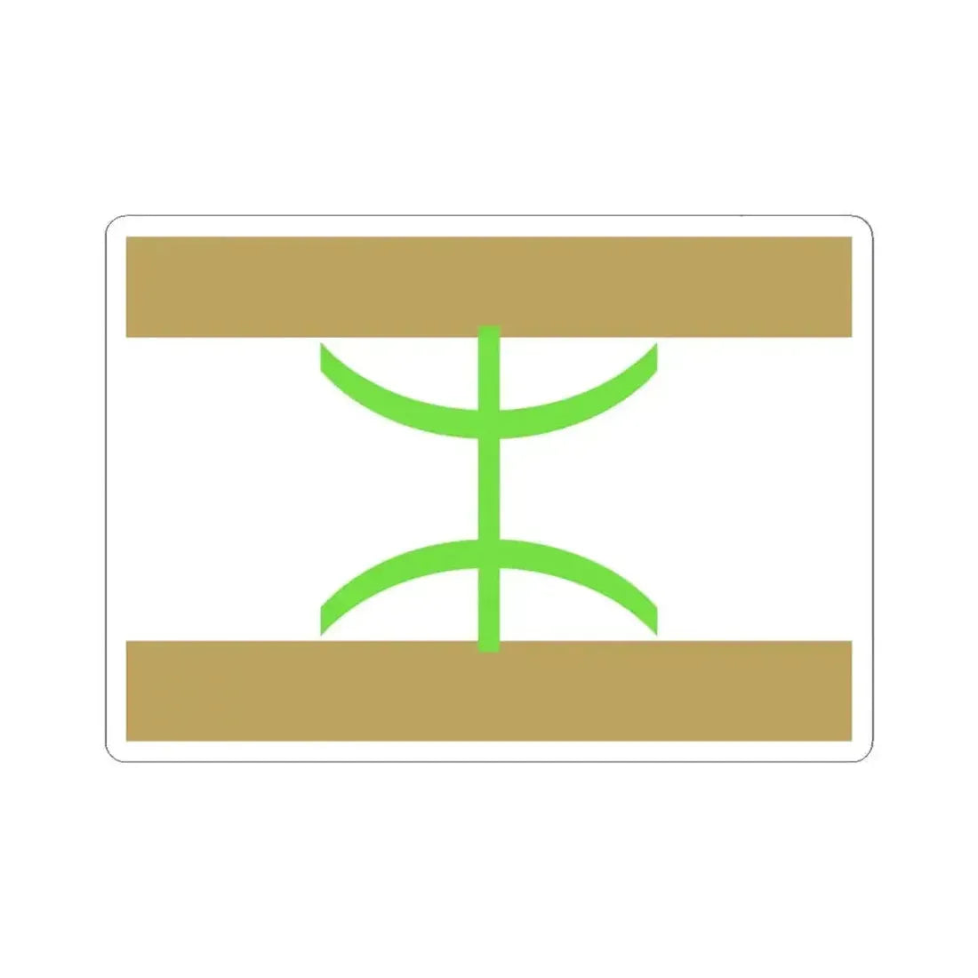 Flag of The Mozabite people - STICKER Vinyl Kiss-Cut Decal 4 Inch White - The Sticker Space