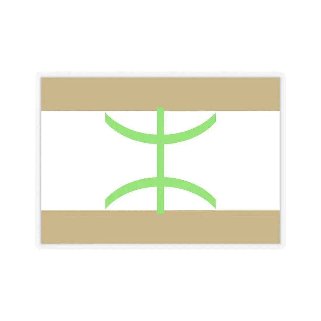 Flag of The Mozabite people - STICKER Vinyl Kiss-Cut Decal 6 Inch Transparent - The Sticker Space