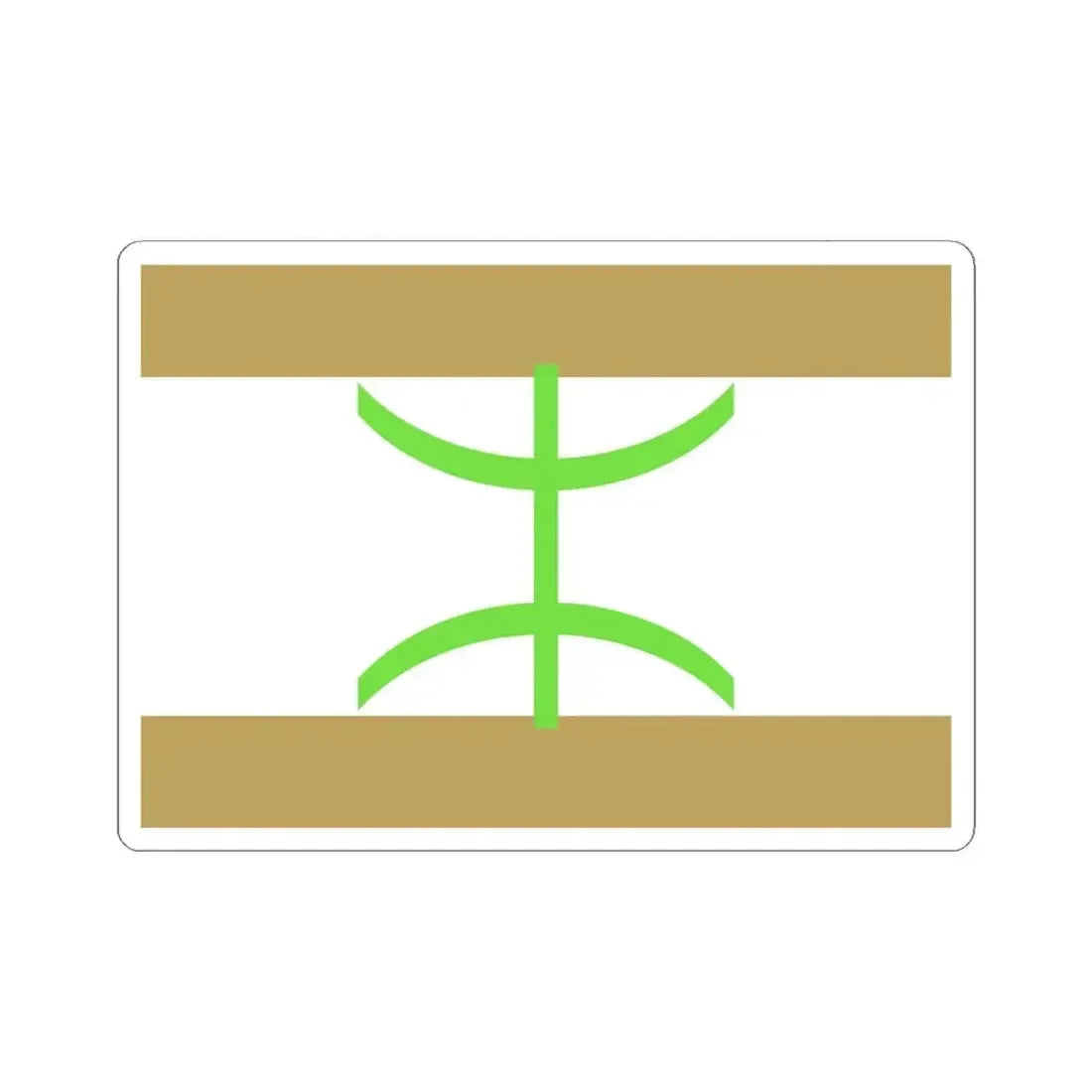 Flag of The Mozabite people - STICKER Vinyl Kiss-Cut Decal 6 Inch White - The Sticker Space