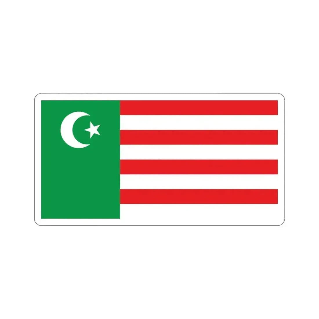 Flag of the Mwali Sultanate (Comoros) STICKER Vinyl Kiss-Cut Decal 3 Inch White - The Sticker Space