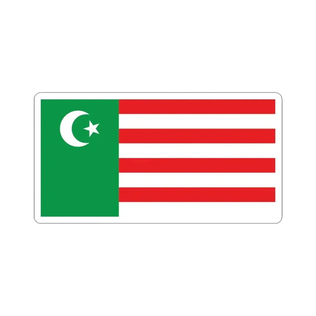 Flag of the Mwali Sultanate (Comoros) STICKER Vinyl Kiss-Cut Decal 6 Inch White - The Sticker Space