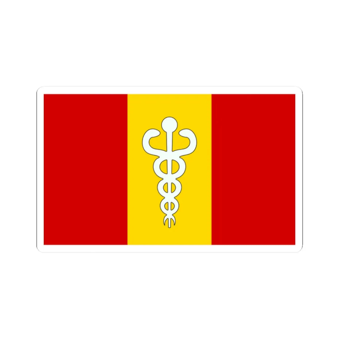 Flag of the Myanmar Army Medical Corps (Myanmar) STICKER Vinyl Kiss-Cut Decal 2 Inch White - The Sticker Space