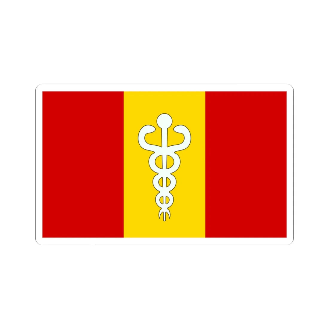 Flag of the Myanmar Army Medical Corps (Myanmar) STICKER Vinyl Kiss-Cut Decal 3 Inch White - The Sticker Space
