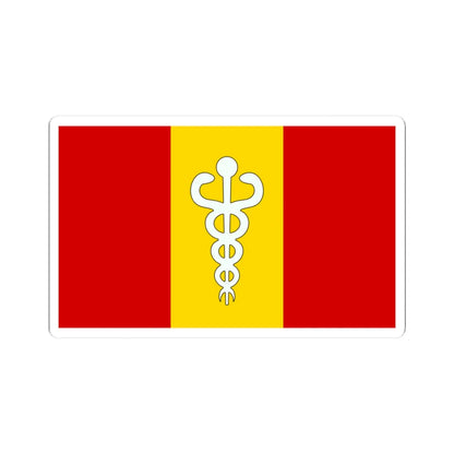 Flag of the Myanmar Army Medical Corps (Myanmar) STICKER Vinyl Kiss-Cut Decal 3 Inch White - The Sticker Space