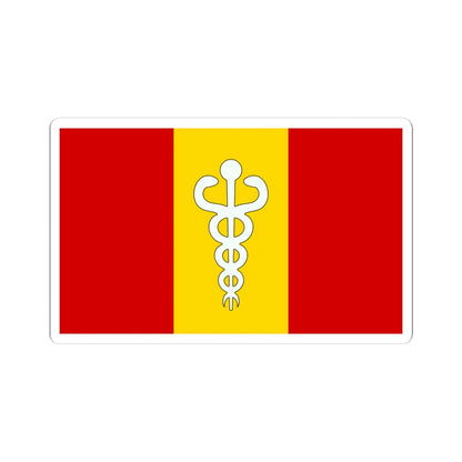 Flag of the Myanmar Army Medical Corps (Myanmar) STICKER Vinyl Kiss-Cut Decal 4 Inch White - The Sticker Space