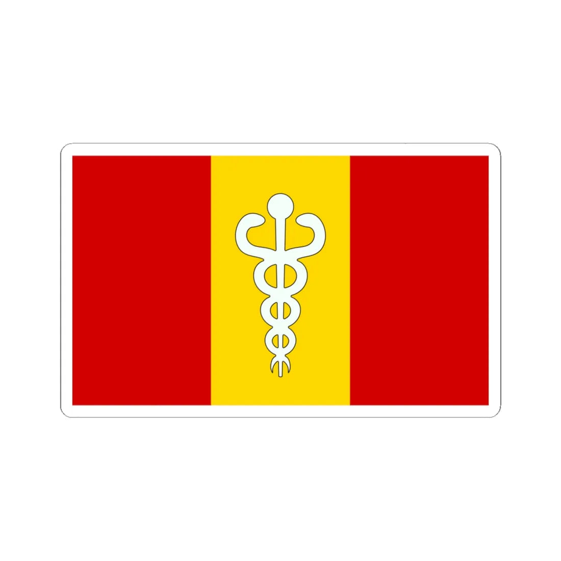 Flag of the Myanmar Army Medical Corps (Myanmar) STICKER Vinyl Kiss-Cut Decal 6 Inch White - The Sticker Space