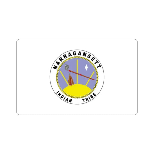 Flag of the Narragansett Indian Tribe of Rhode Island STICKER Vinyl Die-Cut Decal 2 Inch - The Sticker Space