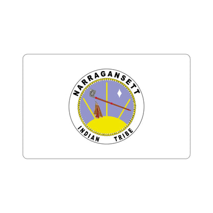 Flag of the Narragansett Indian Tribe of Rhode Island STICKER Vinyl Die-Cut Decal-3 Inch-The Sticker Space