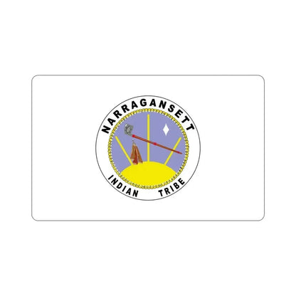 Flag of the Narragansett Indian Tribe of Rhode Island STICKER Vinyl Die-Cut Decal 3 Inch - The Sticker Space