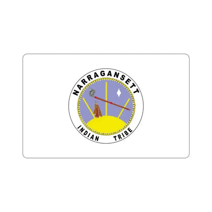 Flag of the Narragansett Indian Tribe of Rhode Island STICKER Vinyl Die-Cut Decal 5 Inch - The Sticker Space