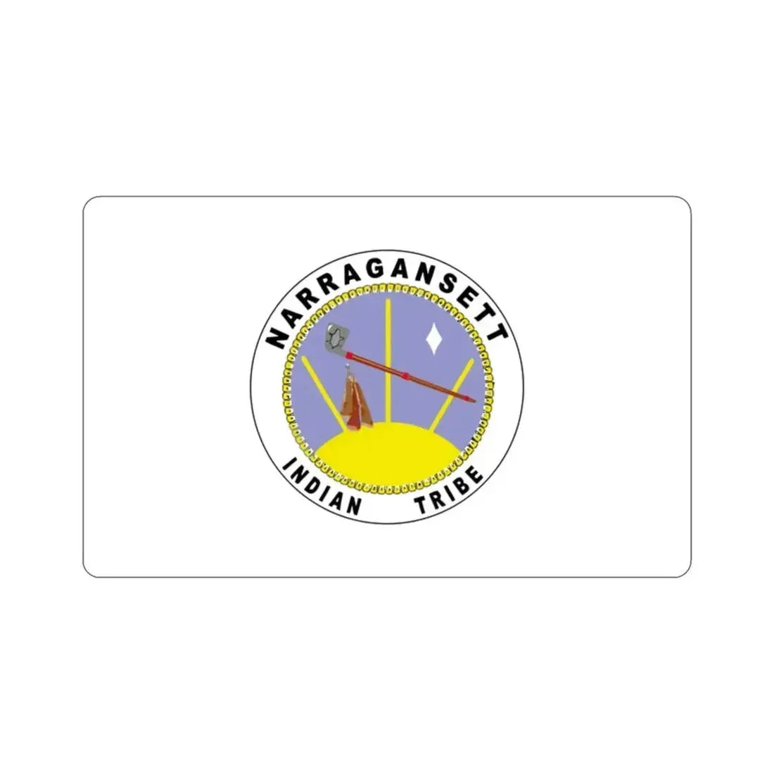 Flag of the Narragansett Indian Tribe of Rhode Island STICKER Vinyl Die-Cut Decal - The Sticker Space