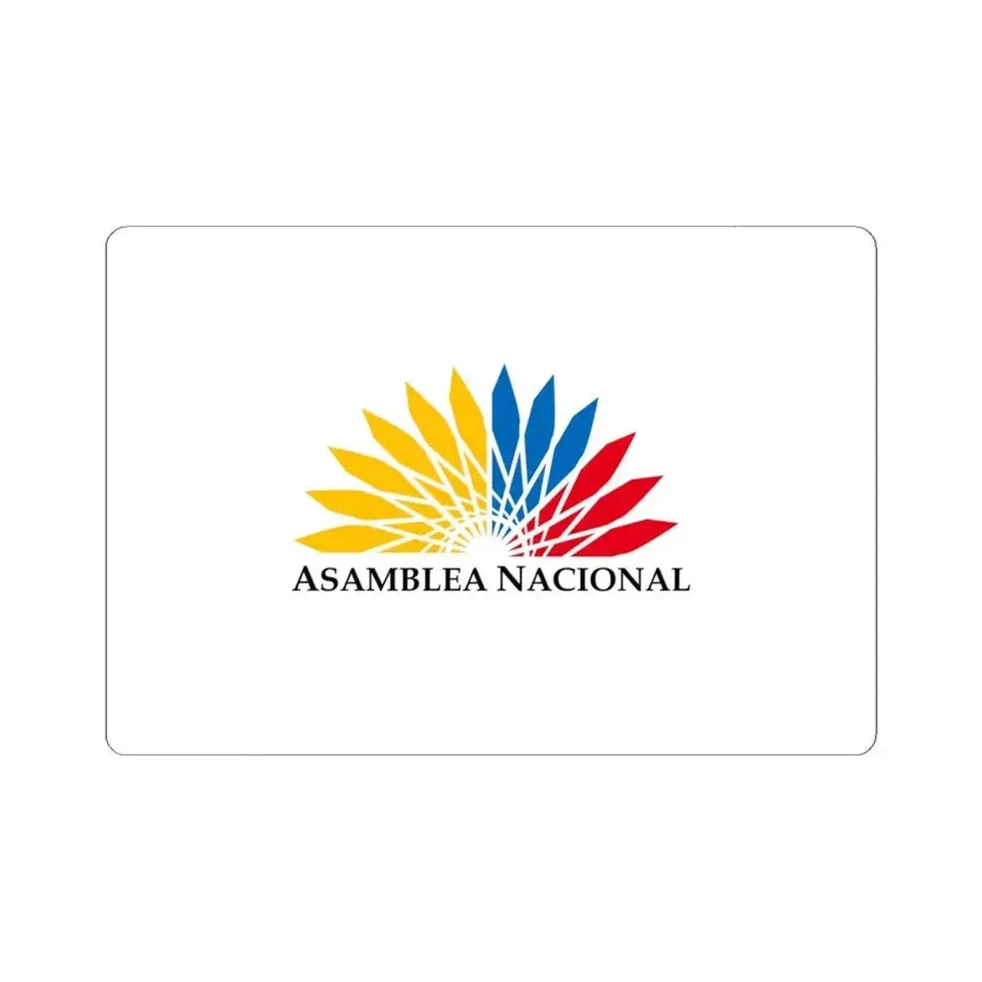 Flag of the National Assembly of Ecuador (Ecuador) STICKER Vinyl Kiss-Cut Decal 6 Inch White - The Sticker Space