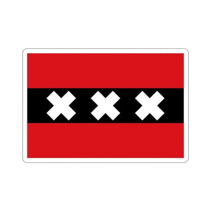 Flag of the national capital Amsterdam Netherlands STICKER Vinyl Die-Cut Decal 2 Inch - The Sticker Space