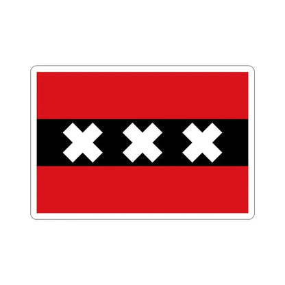 Flag of the national capital Amsterdam Netherlands STICKER Vinyl Die-Cut Decal - The Sticker Space