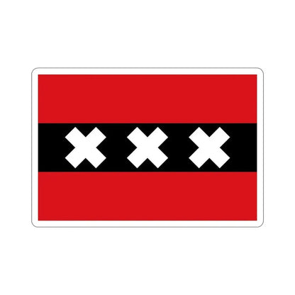 Flag of the national capital Amsterdam Netherlands STICKER Vinyl Die-Cut Decal - The Sticker Space