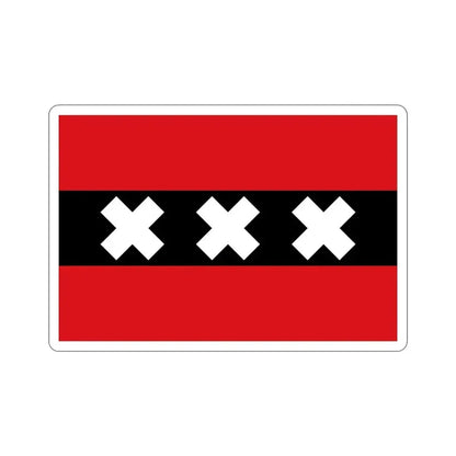 Flag of the national capital Amsterdam Netherlands STICKER Vinyl Die-Cut Decal - The Sticker Space