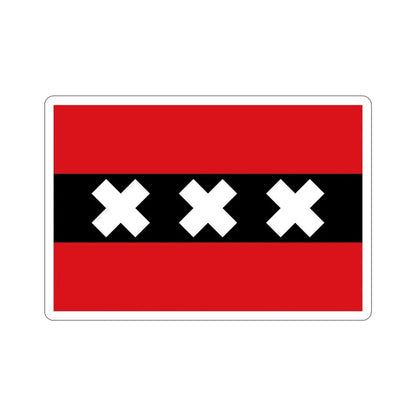 Flag of the national capital Amsterdam Netherlands STICKER Vinyl Die-Cut Decal - The Sticker Space