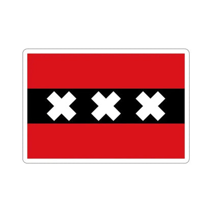 Flag of the national capital Amsterdam Netherlands STICKER Vinyl Die-Cut Decal - The Sticker Space