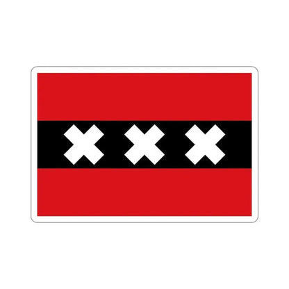 Flag of the national capital Amsterdam Netherlands STICKER Vinyl Die-Cut Decal - The Sticker Space
