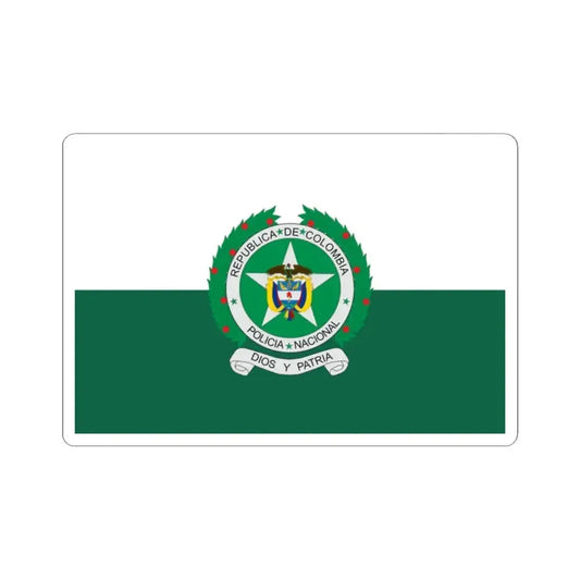 Flag of the National Police of Colombia (Colombia) STICKER Vinyl Kiss-Cut Decal 2 Inch White - The Sticker Space