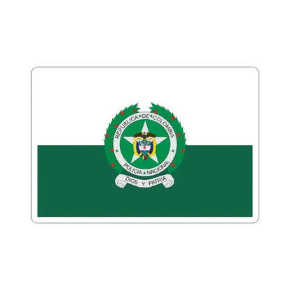 Flag of the National Police of Colombia (Colombia) STICKER Vinyl Kiss-Cut Decal 3 Inch White - The Sticker Space