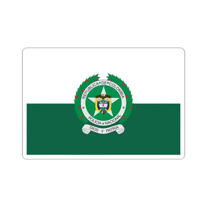 Flag of the National Police of Colombia (Colombia) STICKER Vinyl Kiss-Cut Decal 4 Inch White - The Sticker Space