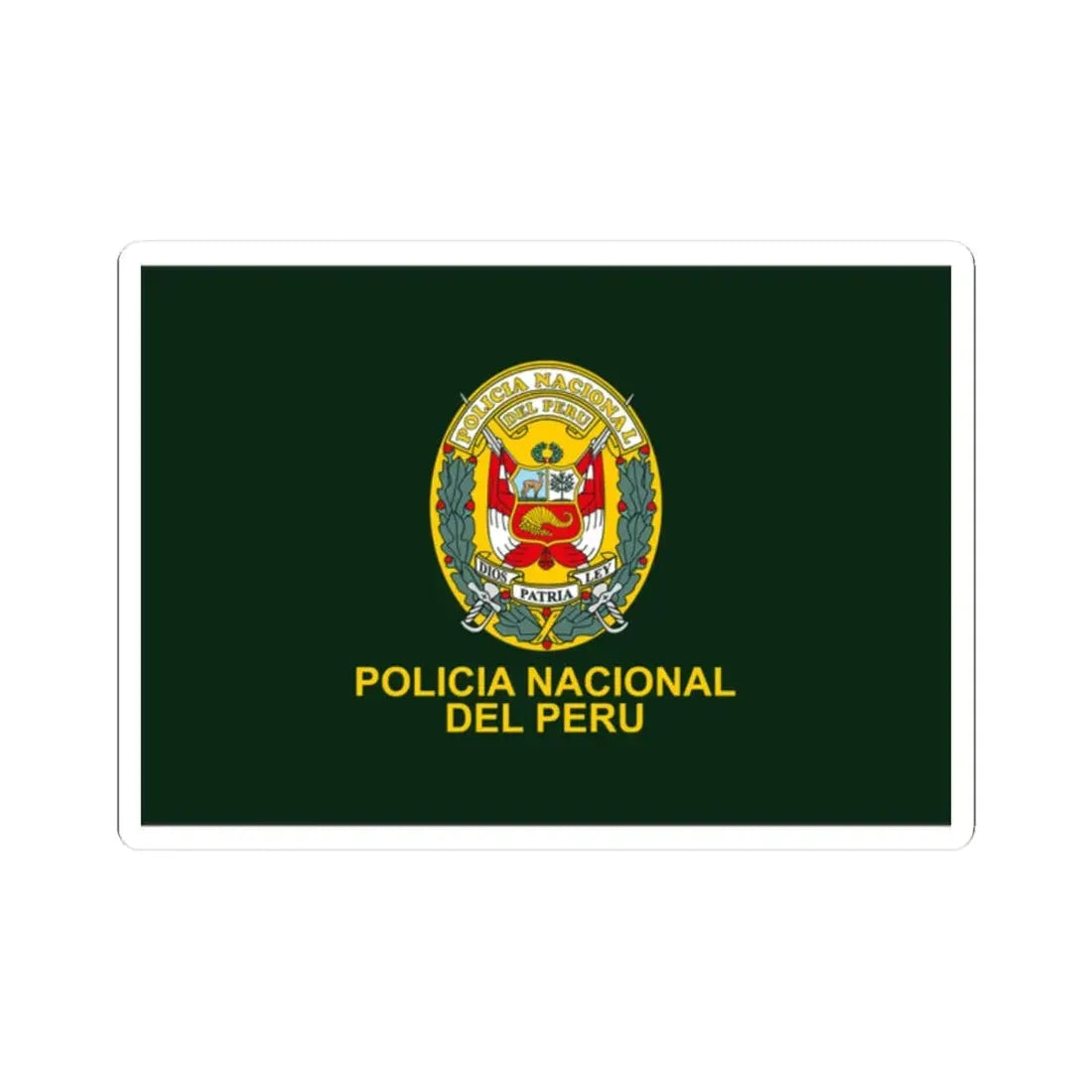 Flag of the National Police of Peru (Peru) STICKER Vinyl Kiss-Cut Decal 2 Inch White - The Sticker Space