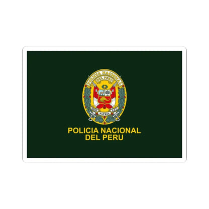 Flag of the National Police of Peru (Peru) STICKER Vinyl Kiss-Cut Decal 3 Inch White - The Sticker Space