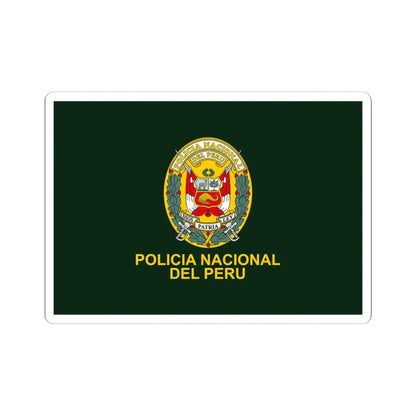 Flag of the National Police of Peru (Peru) STICKER Vinyl Kiss-Cut Decal 6 Inch White - The Sticker Space