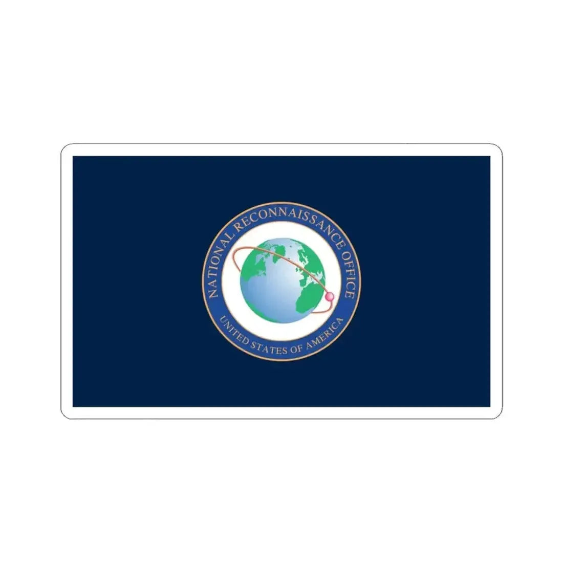 Flag of the National Reconnaissance Office (United States) STICKER Vinyl Kiss-Cut Decal 3 Inch White - The Sticker Space