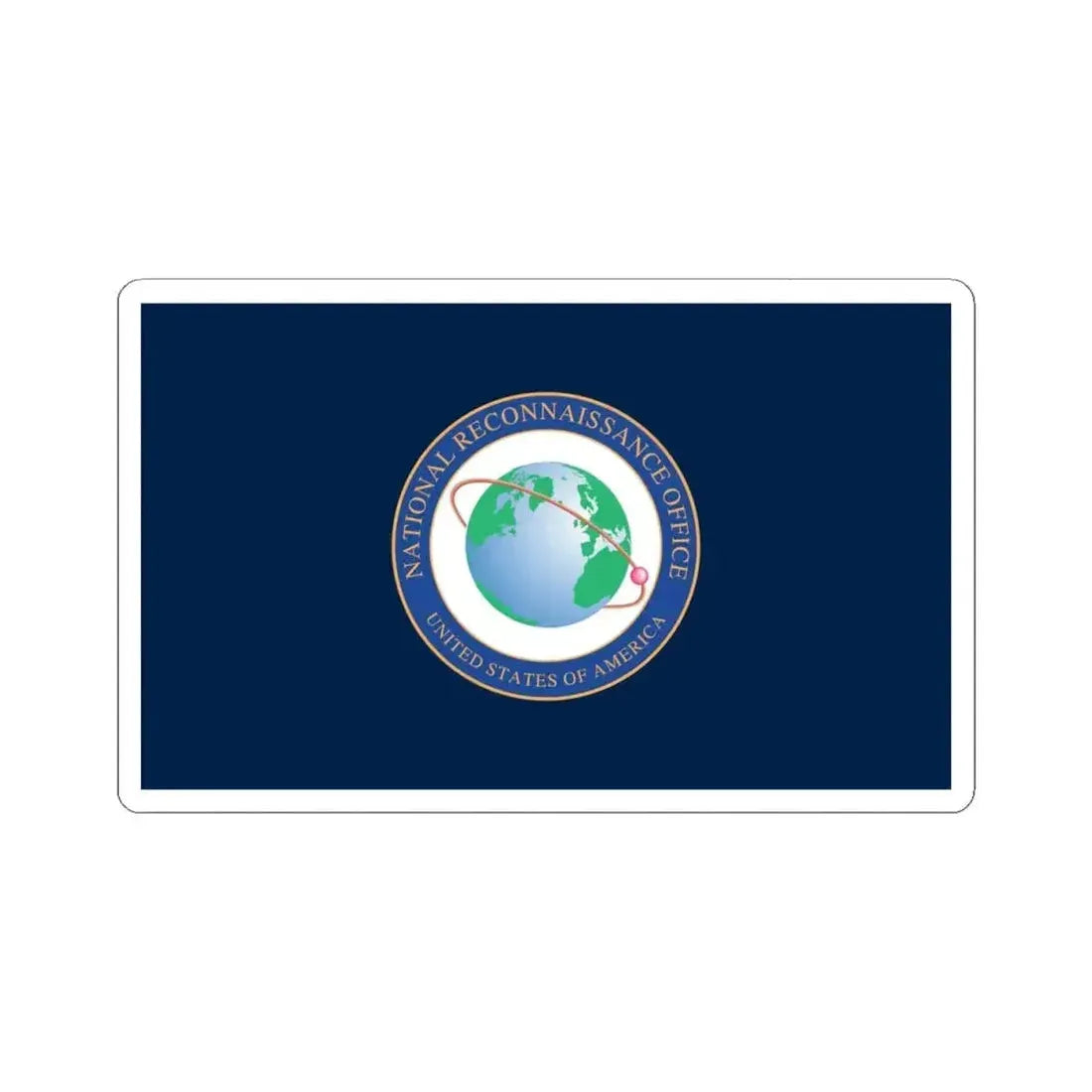 Flag of the National Reconnaissance Office (United States) STICKER Vinyl Kiss-Cut Decal 4 Inch White - The Sticker Space