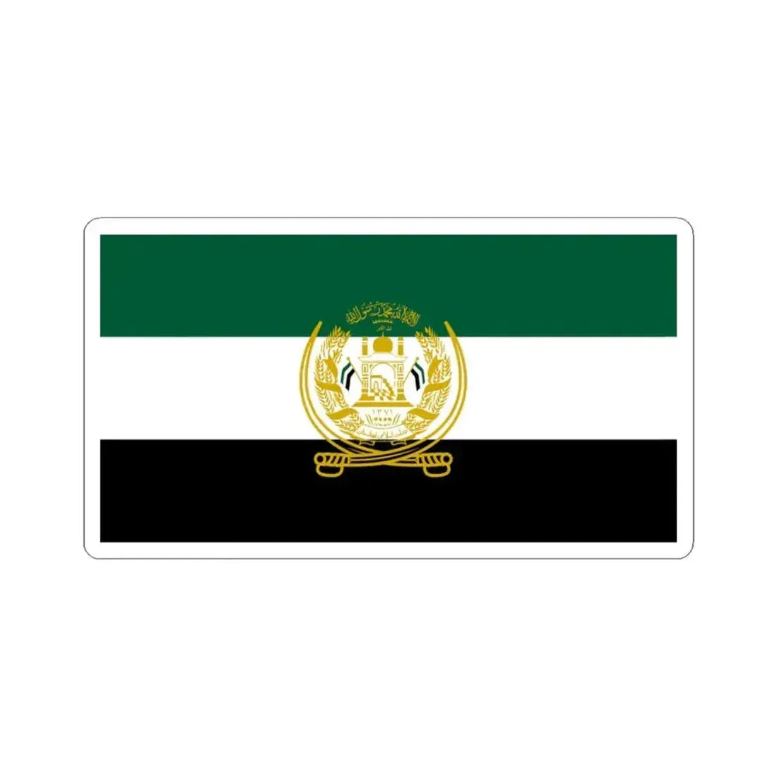 Flag of the National Resistance Front of Afghanistan (Afghanistan) STICKER Vinyl Kiss-Cut Decal 3 Inch White - The Sticker Space