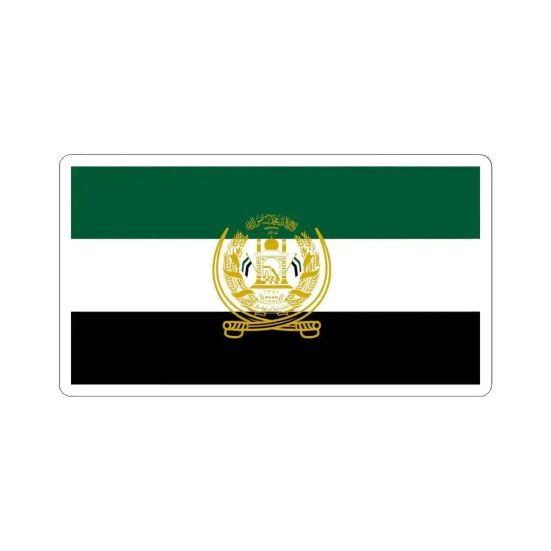 Flag of the National Resistance Front of Afghanistan (Afghanistan) STICKER Vinyl Kiss-Cut Decal 6 Inch White - The Sticker Space