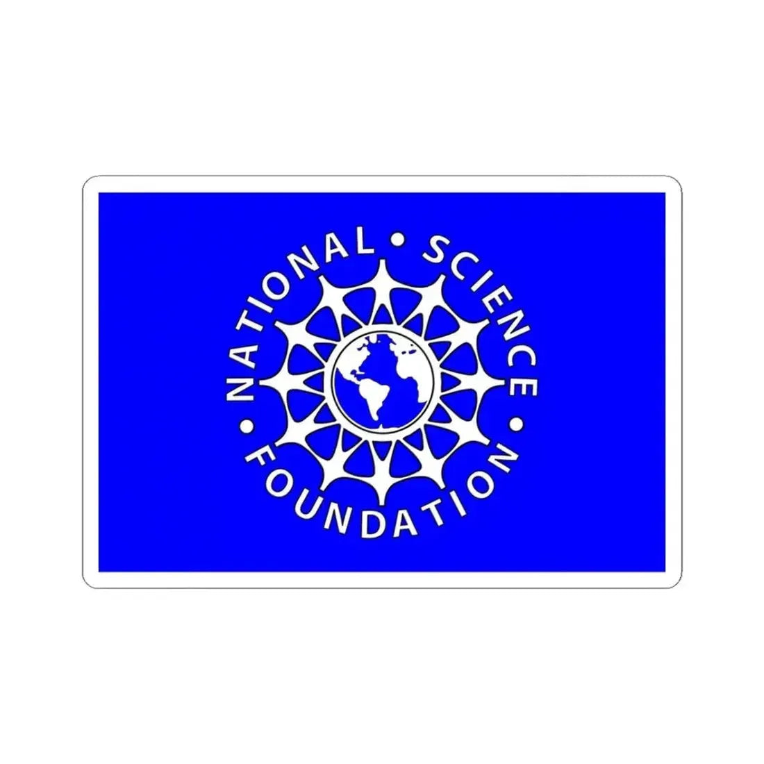 Flag of the National Science Foundation (United States) STICKER Vinyl Kiss-Cut Decal 3 Inch White - The Sticker Space