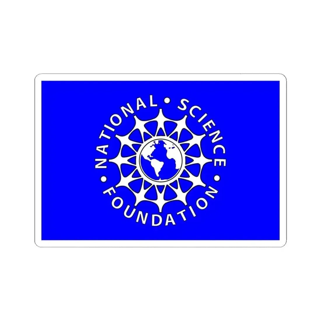 Flag of the National Science Foundation (United States) STICKER Vinyl Kiss-Cut Decal 4 Inch White - The Sticker Space
