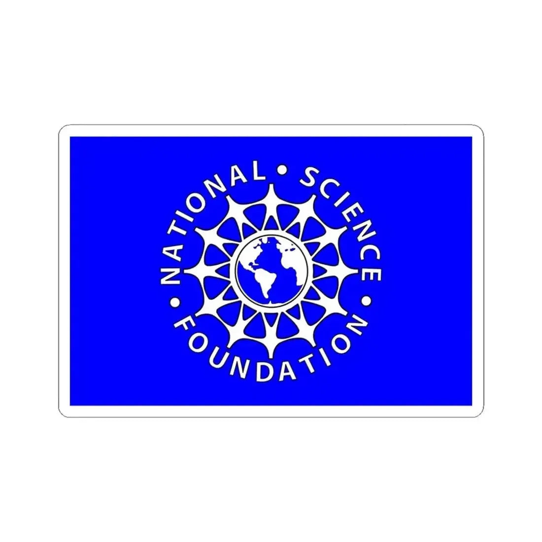 Flag of the National Science Foundation (United States) STICKER Vinyl Kiss-Cut Decal 6 Inch White - The Sticker Space
