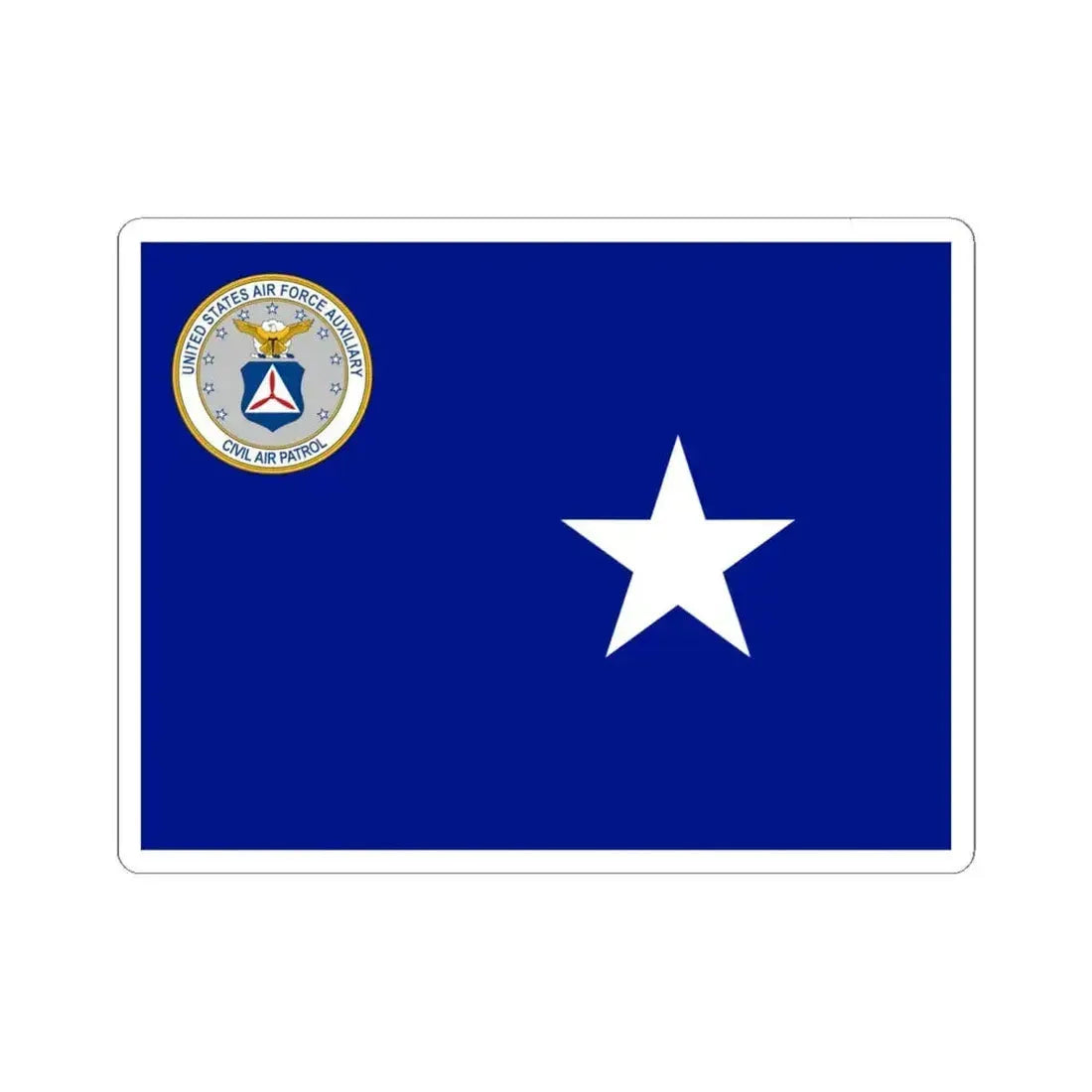 Flag of the National Vice Commander of the Civil Air Patrol (United States) STICKER Vinyl Kiss-Cut Decal 6 Inch White - The Sticker Space