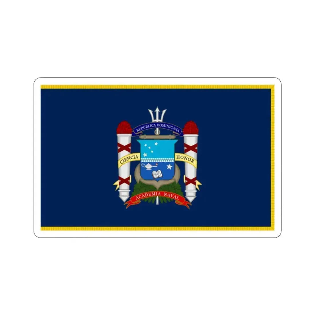 Flag of the Naval Academy Dominican Republic STICKER Vinyl Die-Cut Decal 2 Inch - The Sticker Space