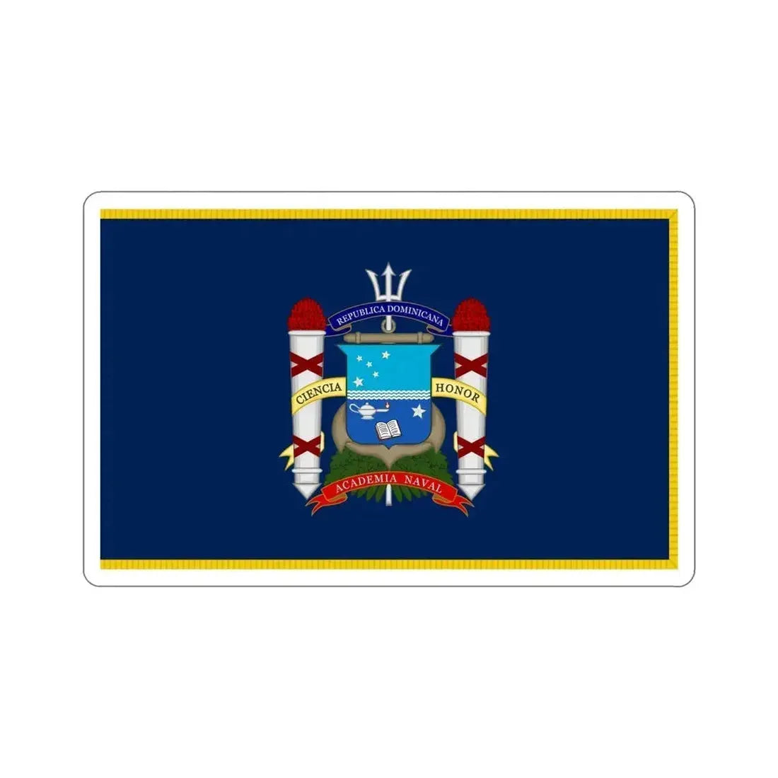 Flag of the Naval Academy Dominican Republic STICKER Vinyl Die-Cut Decal 3 Inch - The Sticker Space