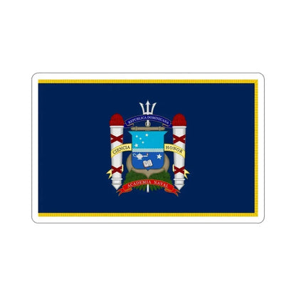 Flag of the Naval Academy Dominican Republic STICKER Vinyl Die-Cut Decal 3 Inch - The Sticker Space