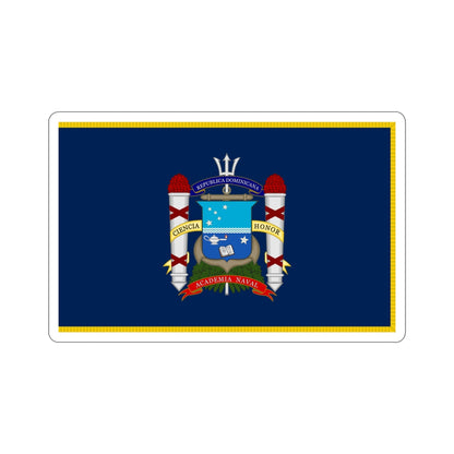 Flag of the Naval Academy Dominican Republic STICKER Vinyl Die-Cut Decal-6 Inch-The Sticker Space