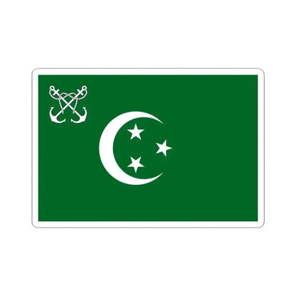 Flag of the Navy of Egypt 1922-1952 (Egypt) STICKER Vinyl Kiss-Cut Decal 3 Inch White - The Sticker Space