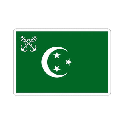Flag of the Navy of Egypt 1922-1952 (Egypt) STICKER Vinyl Kiss-Cut Decal 4 Inch White - The Sticker Space