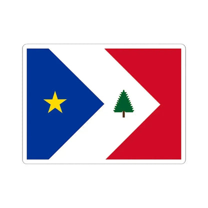 Flag of the New England Acadians (United States) STICKER Vinyl Kiss-Cut Decal 6 Inch White - The Sticker Space