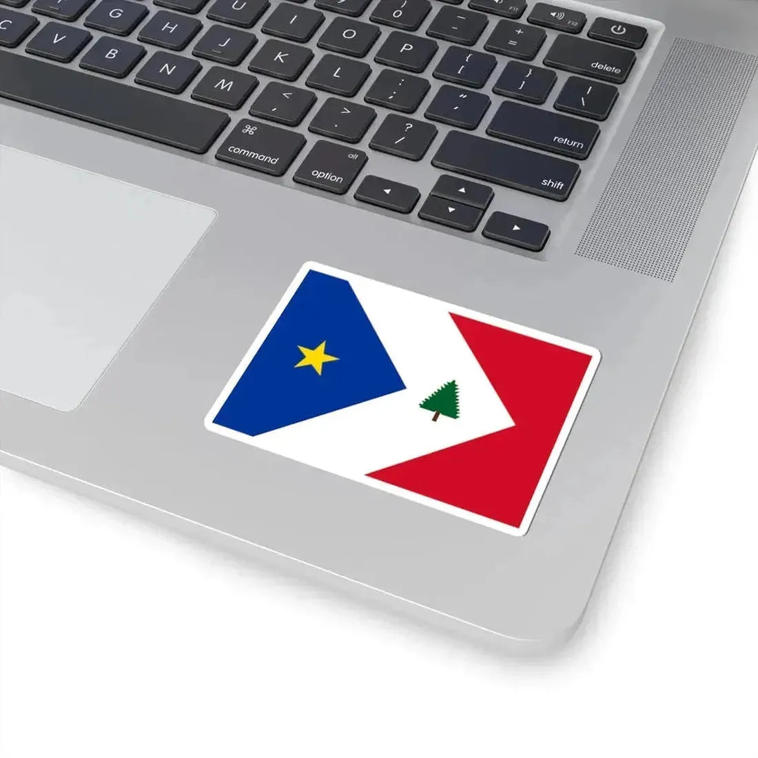 Flag of the New England Acadians (United States) STICKER Vinyl Kiss-Cut Decal - The Sticker Space