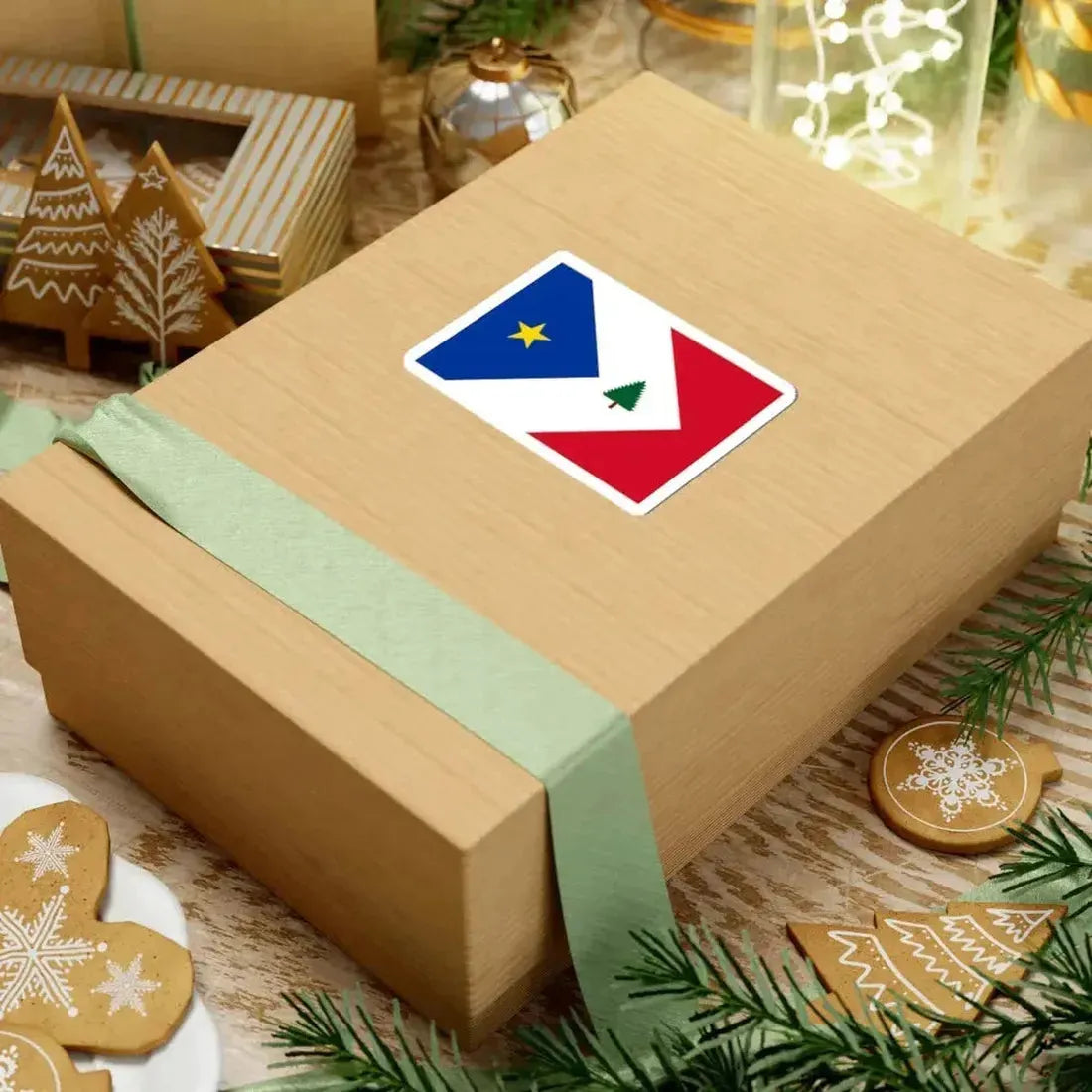 Flag of the New England Acadians (United States) STICKER Vinyl Kiss-Cut Decal - The Sticker Space